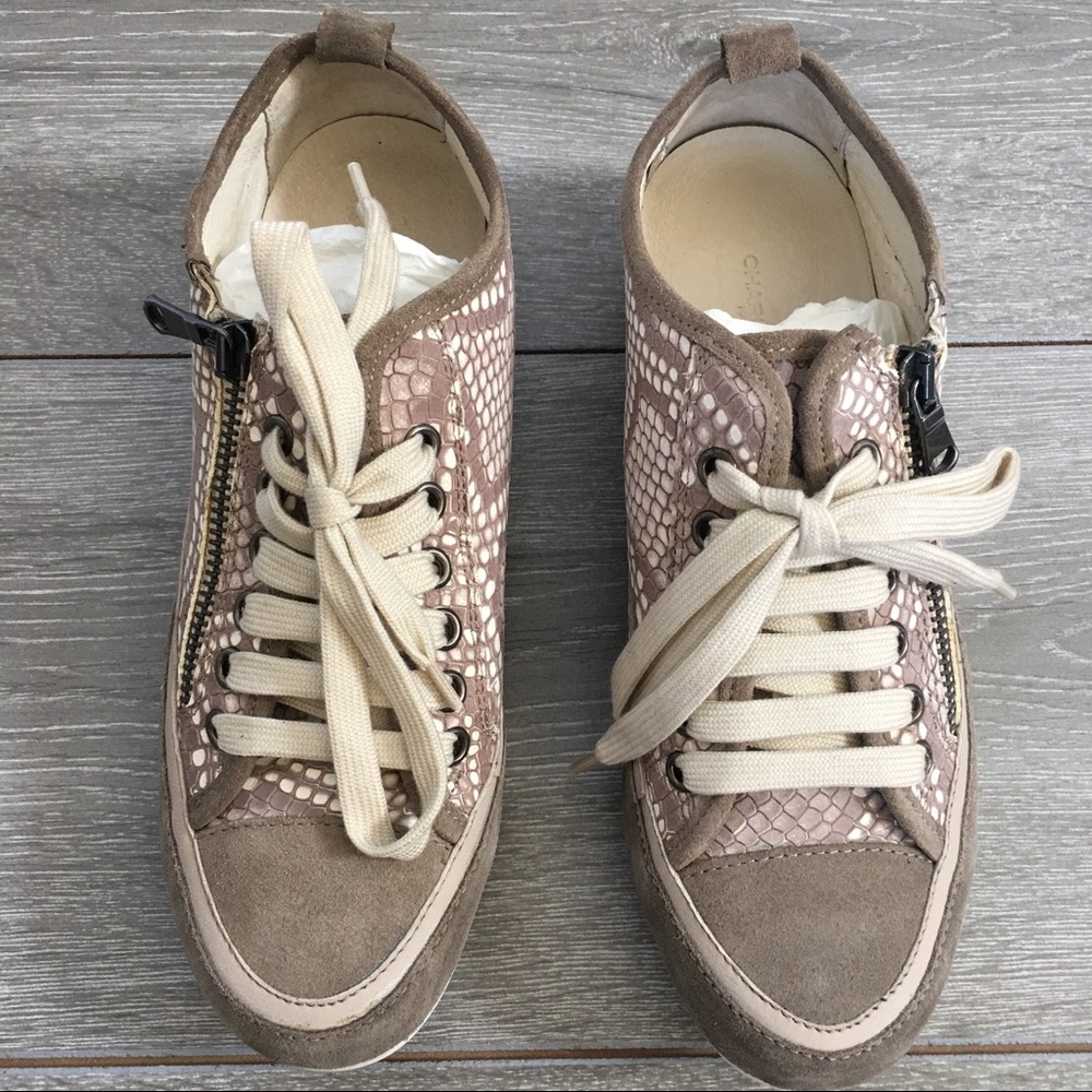 Charles David “ Aria” snake-embossed sneaker